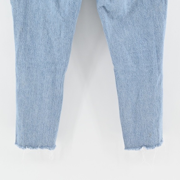 ABERCROMBIE FITCH Womens Retro Mom Jeans Size 6 Blue Denim High Rise‎ Raw Hem - Picture 11 of 14